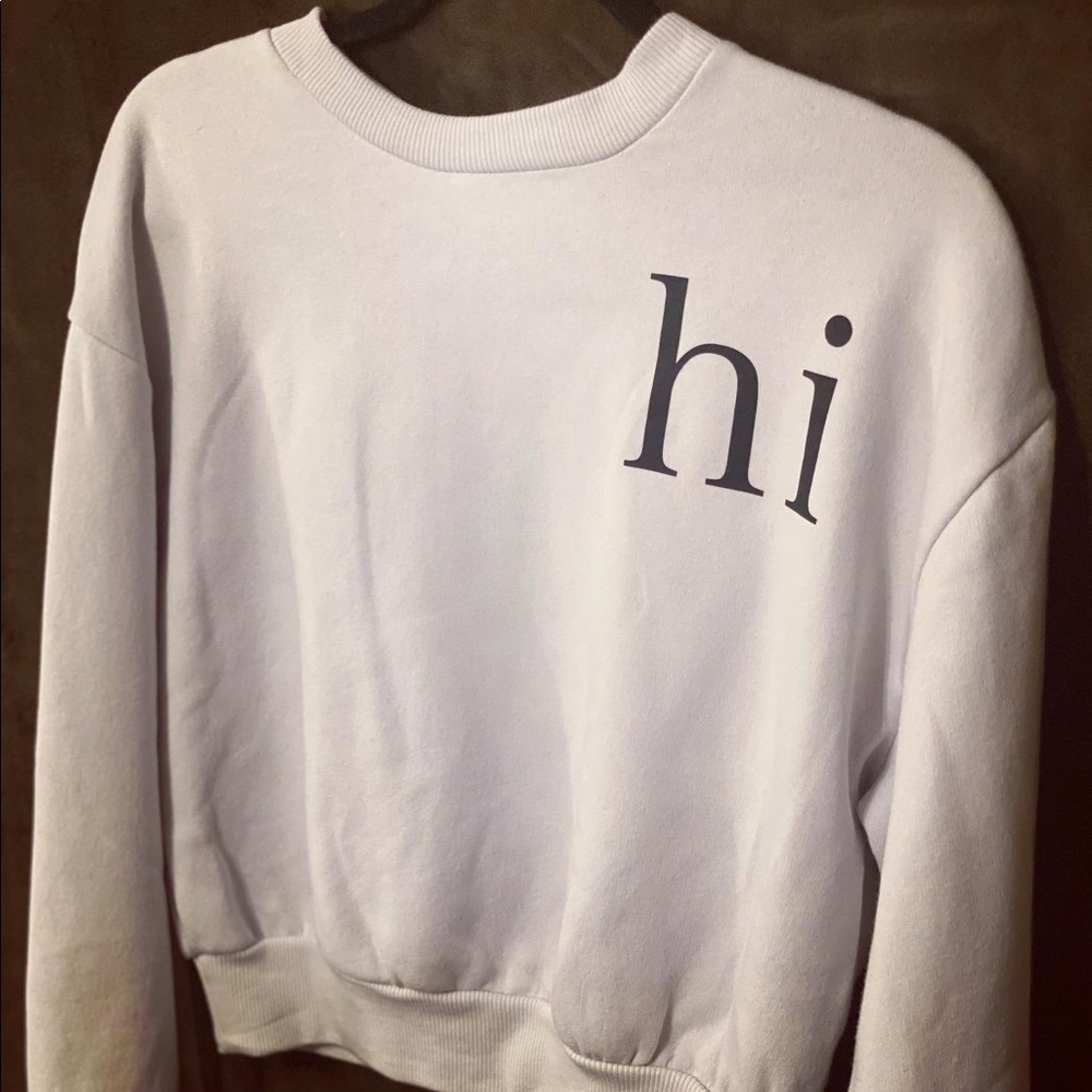 Sweater hi, bye muted color Custom designed from pretty girl rack -hand pressed